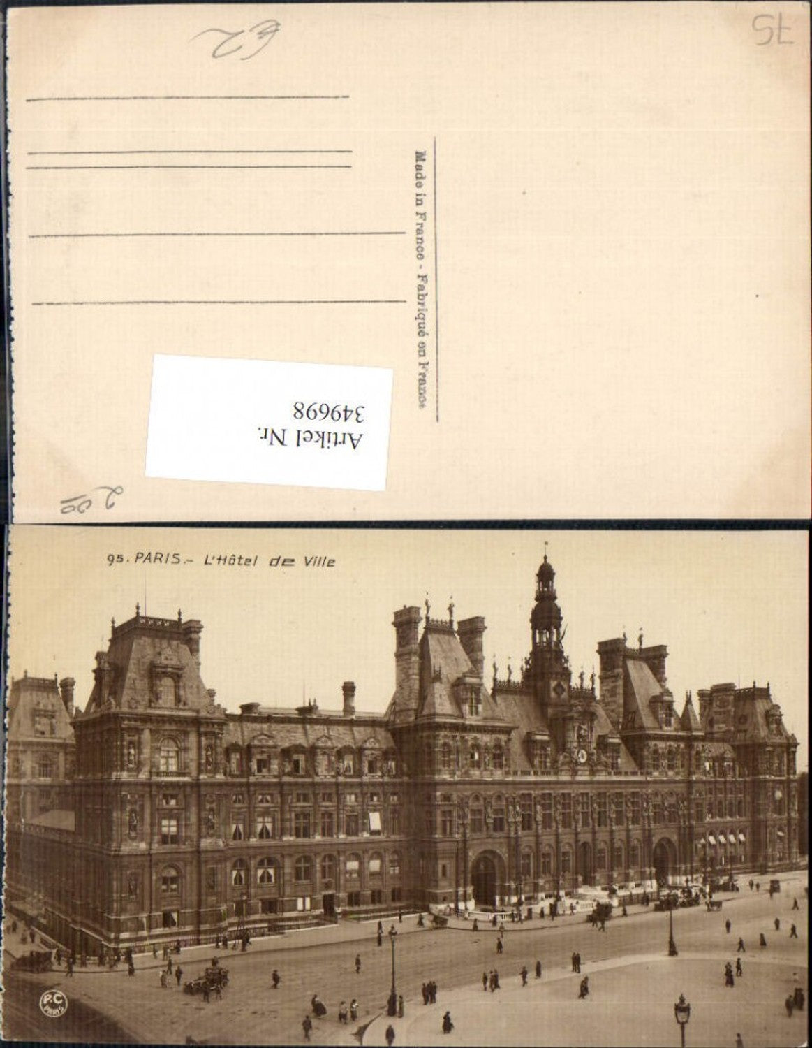 349698,Foto Ak Ile-de-France Paris L Hotel de Ville