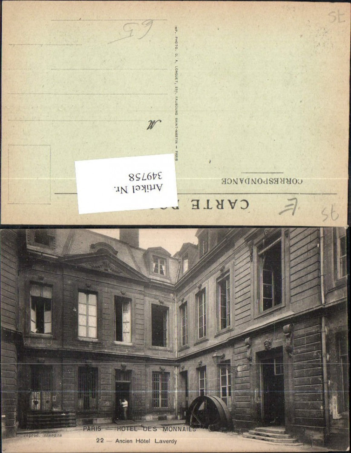 349758,Ile-de-France Paris Hotel Des Monnaies Ancien Hotel Laverdy Building
