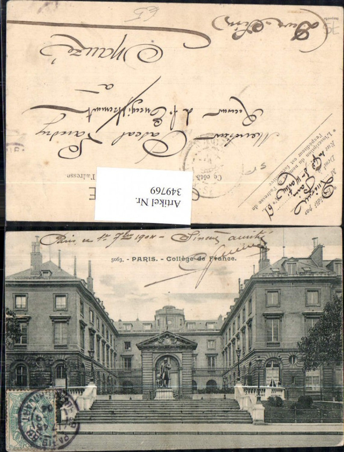 349769,Ile-de-France Paris College de France Kolleg Schule Gebäude