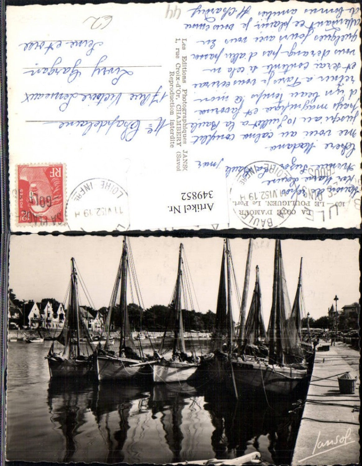 349852,Pays de la Loire Loire-Atlantique Le Pouliguen Le Port La Cote d Amour Hafen Segelboote