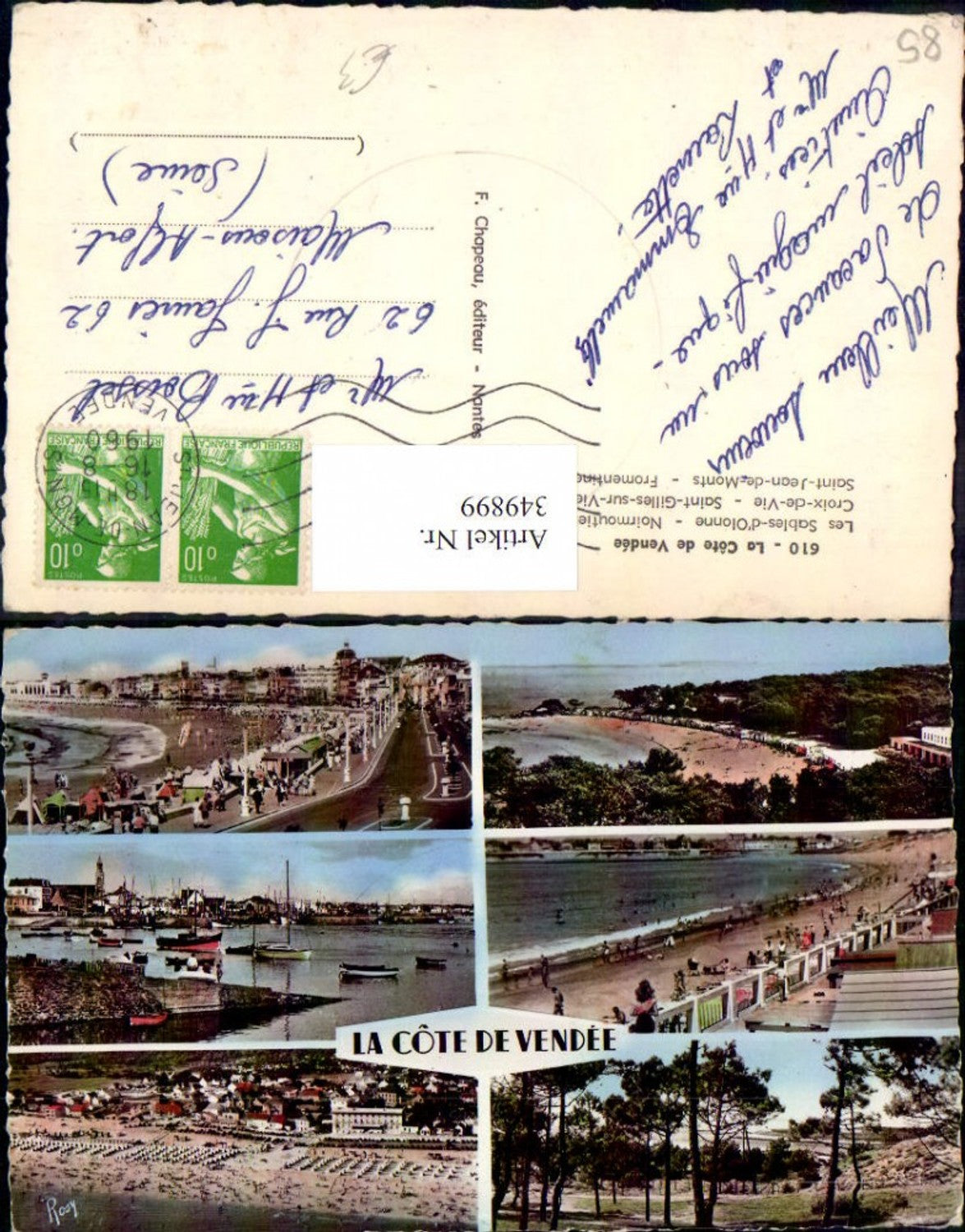 349899,Mehrbild Ak Pays de la Loire Vendee Les Sables-d Olnne Noirmoutier Croix-de-Vie
