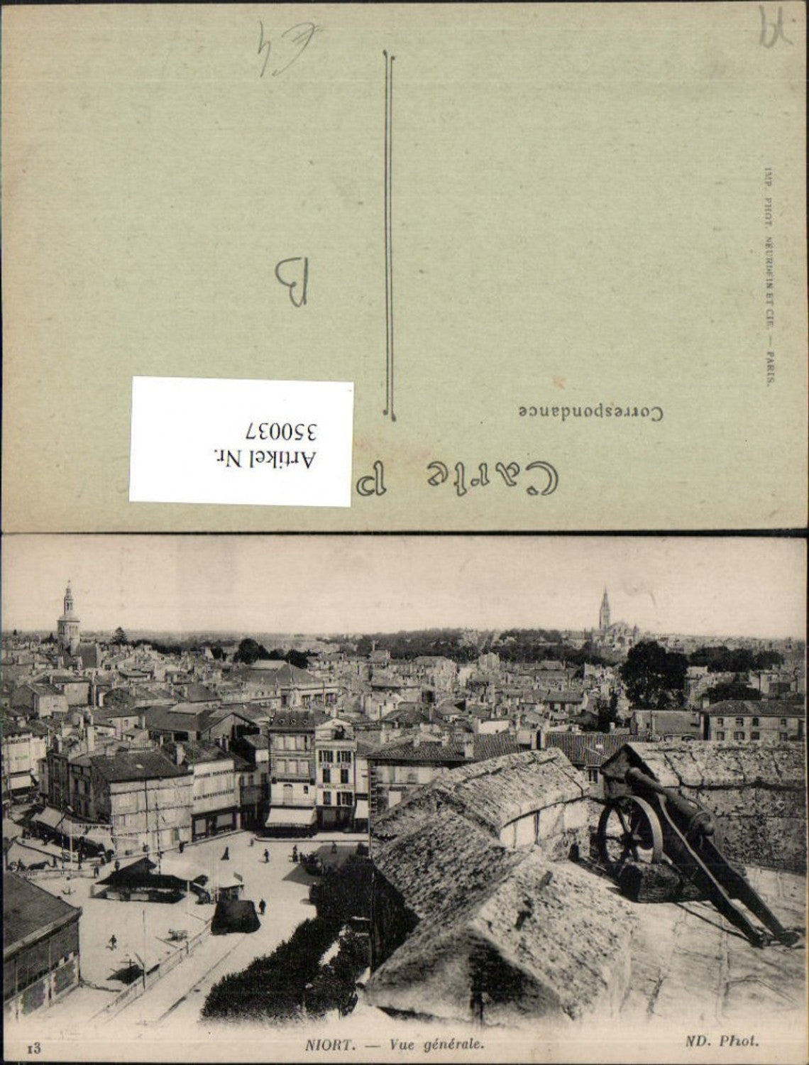 350037,Poitou-Charentes Deux-Sevres Niort Vue generale Totale Kanone