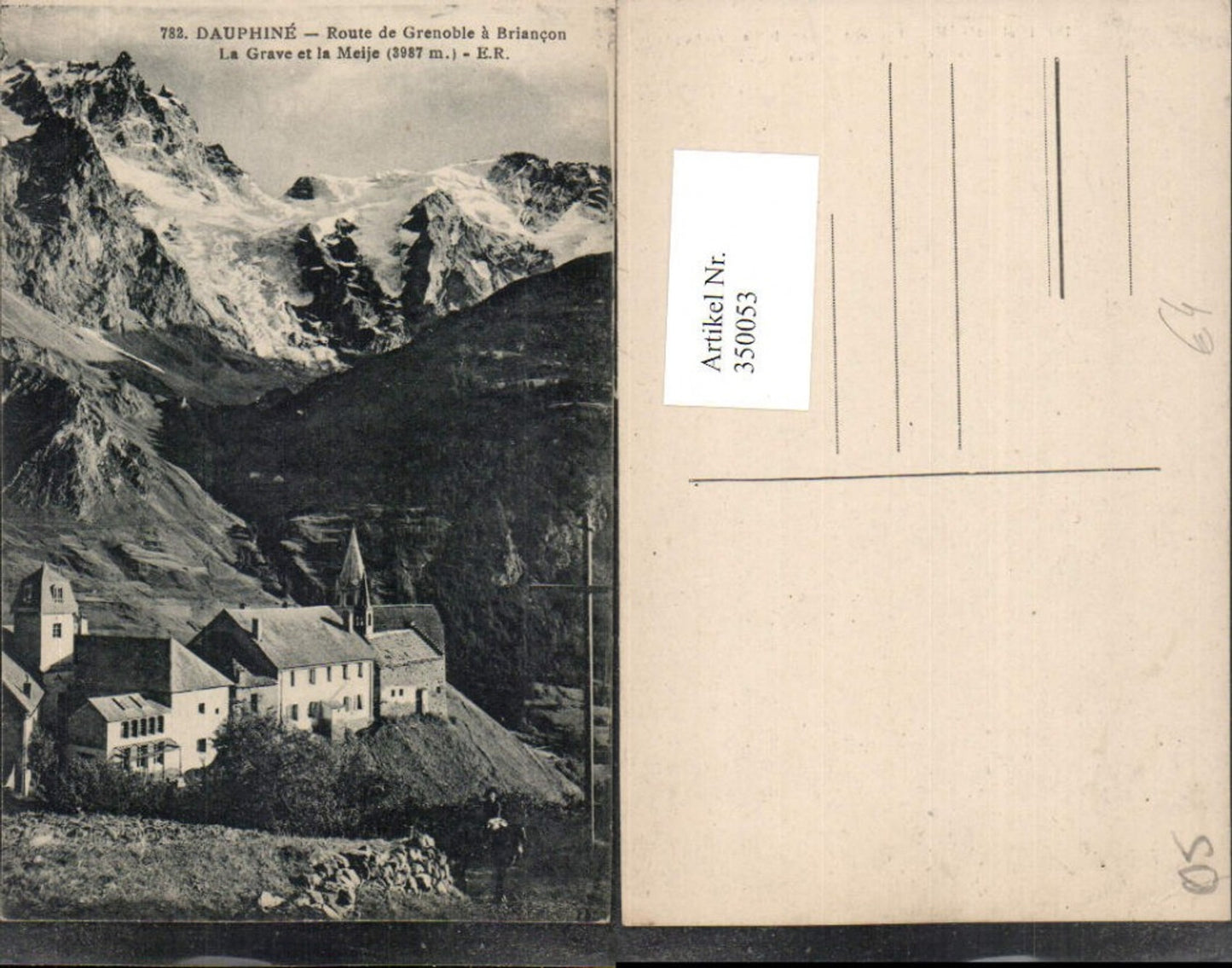 350053,Provence-Alpes-Cote-Azur Hautes-Alpes Dauphine La Grave et la Meije mountain backdrop