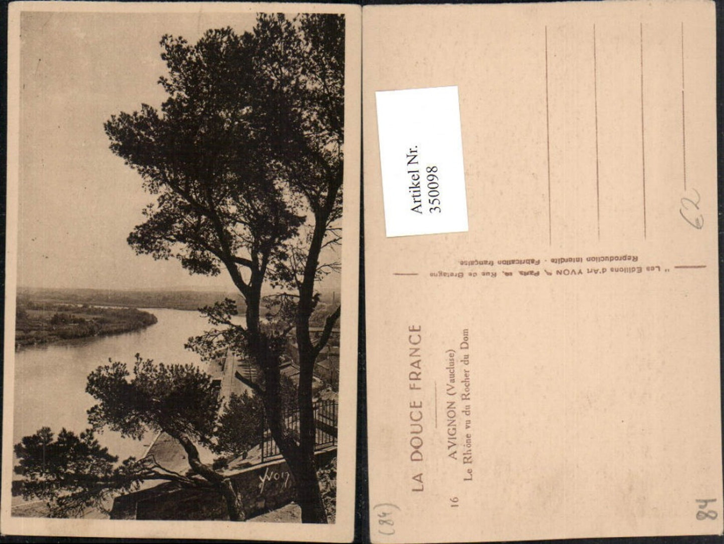 350098,Provence-Alpes-Cote-Azur Vaucluse Avignon Le Rhone vu du Rocher du Dom Fluss