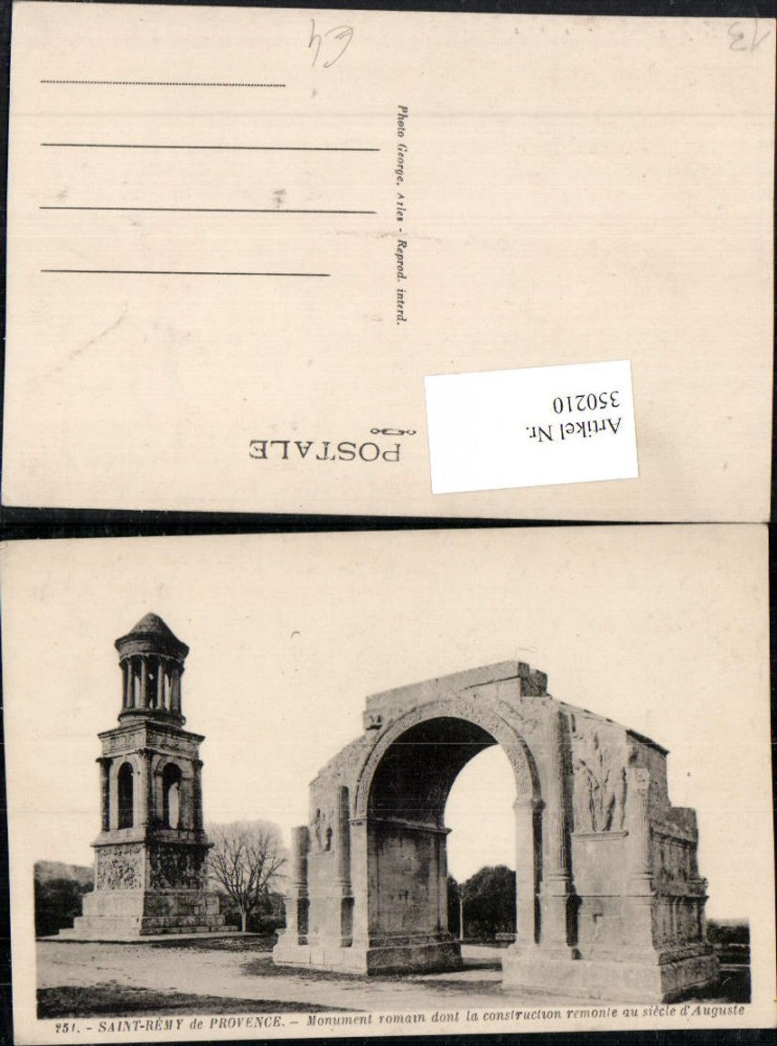 350210,Provence-Alpes-Cote-Azur Bouches-de-Rhone Saint-Remy-de-Provence Monument romain