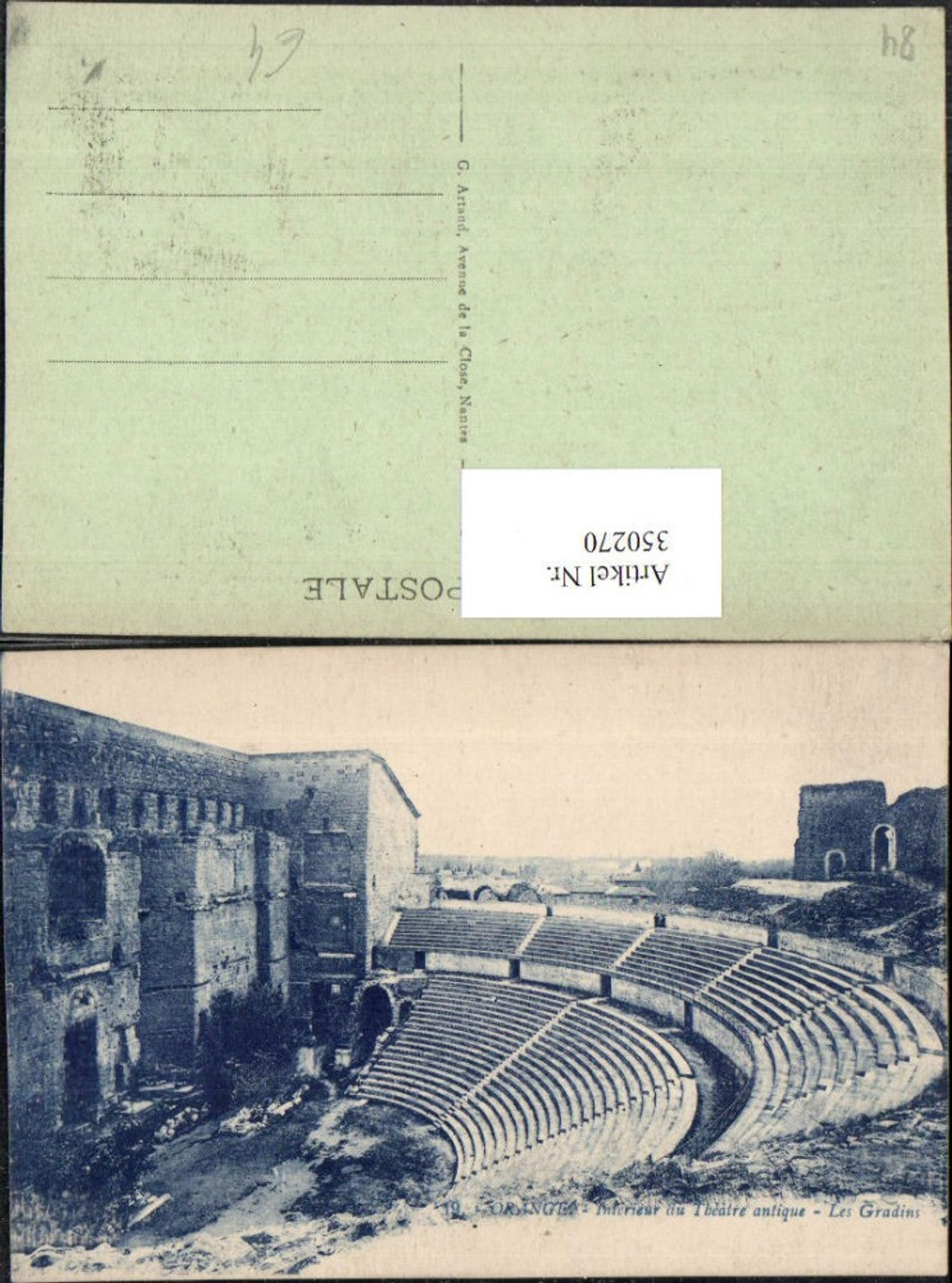 350270,Provence-Alpes-Cote-Azur Vaucluse Orange Interieur du Theatre antique Amphitheater