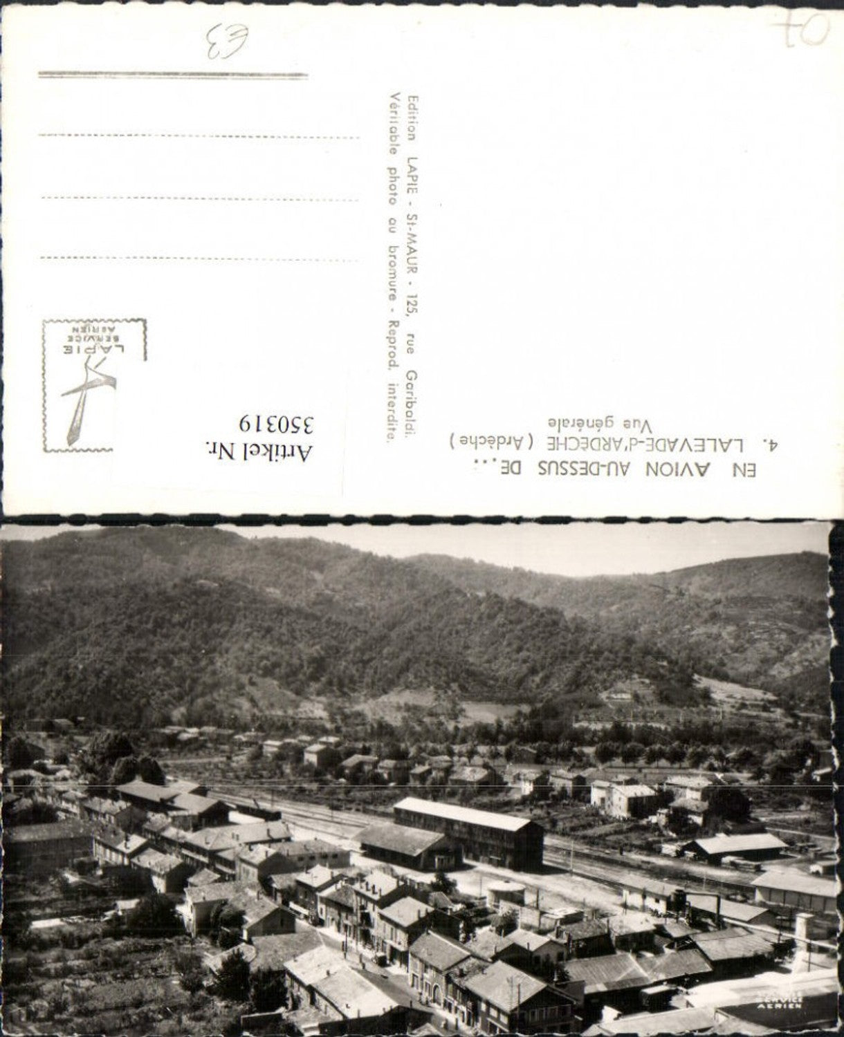 350319,Rhone-Alpes Ardeche Lalevade-d''Ardeche Vue generale Totale Bahnhof