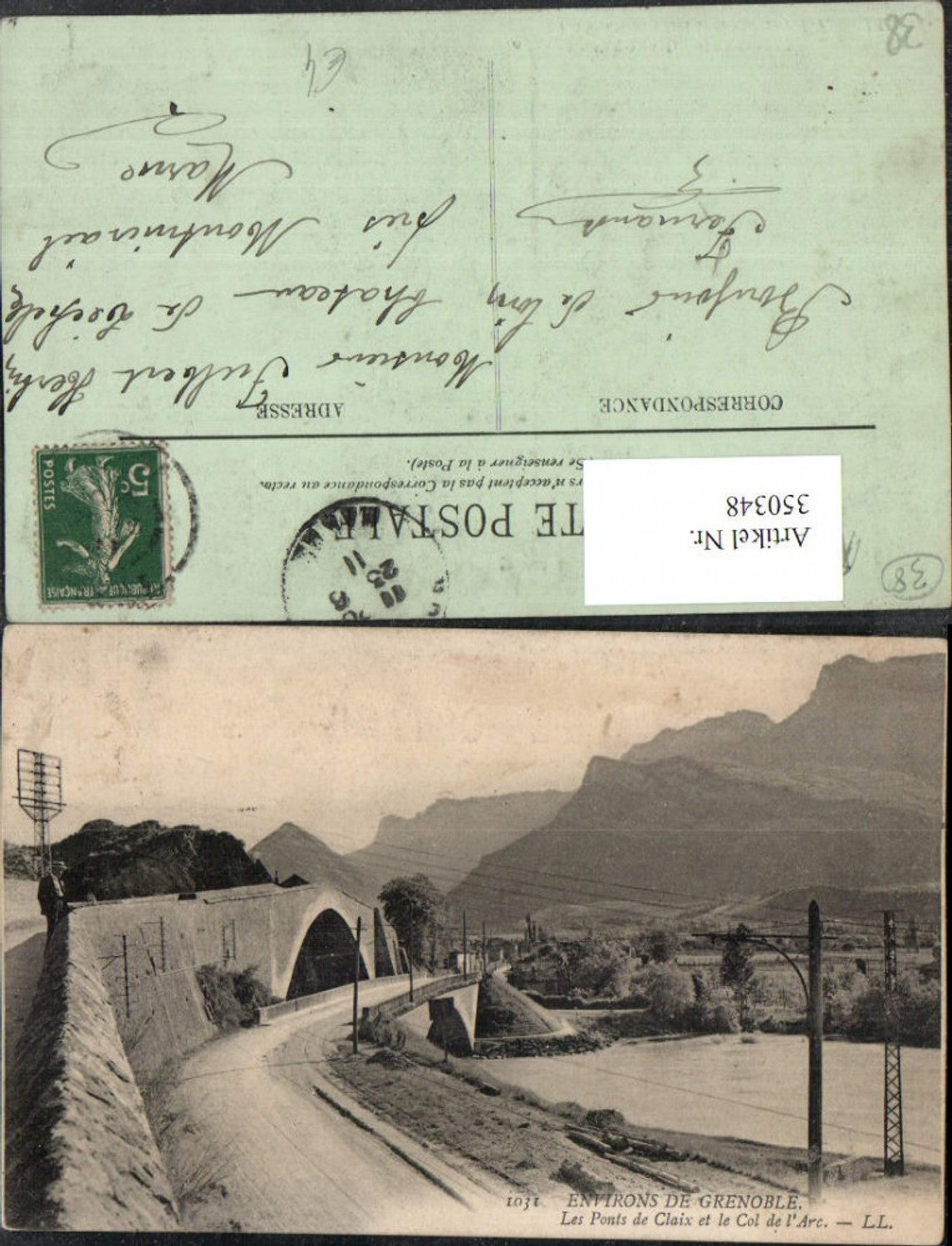 350348,Rhone-Alpes Isere Grenoble Les Ponts de Claix et le Col de l'Arc Brücken