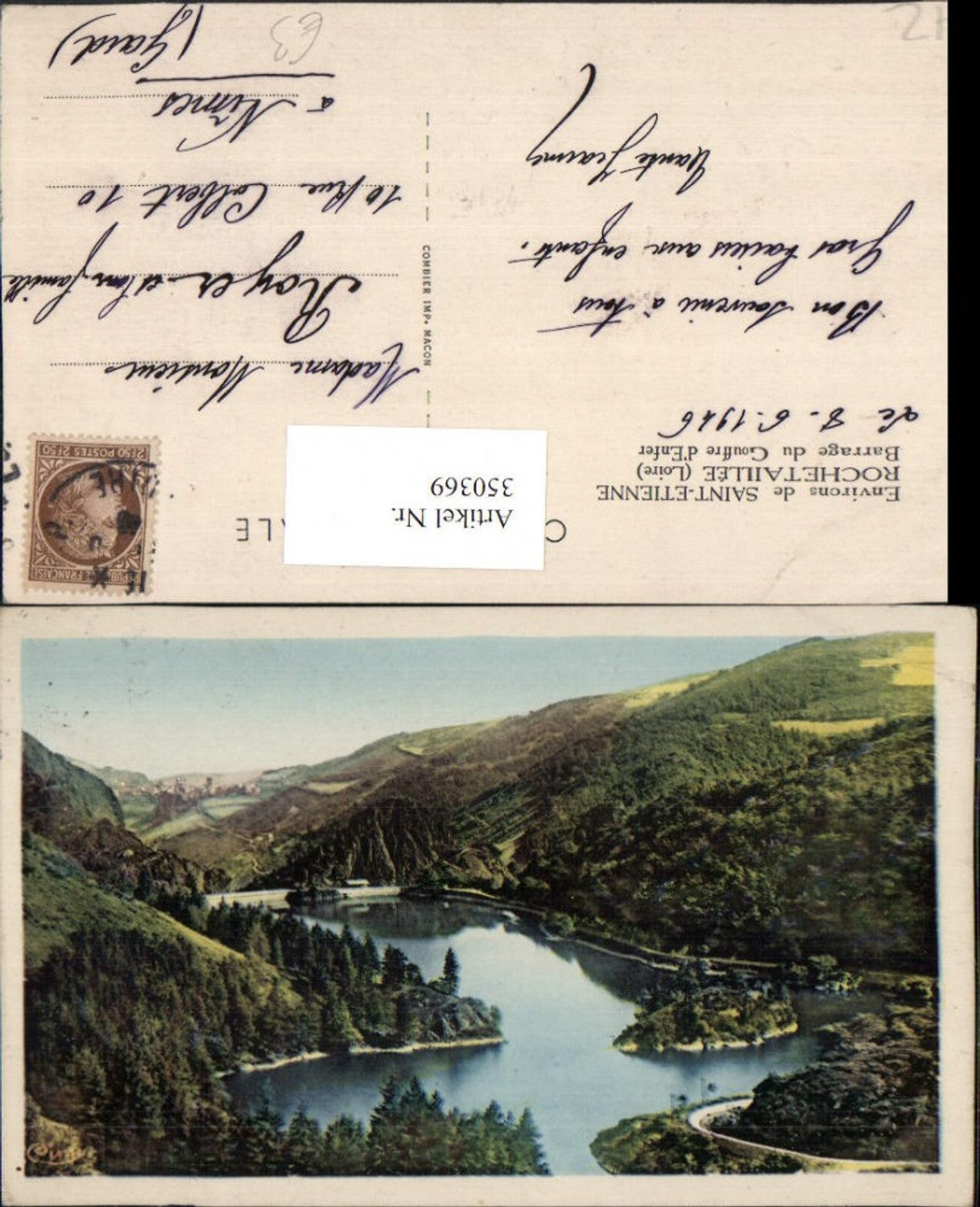 350369,Rhone-Alpes Isere Loire Saint-Etienne Rochetaillee Barrage du Gouffre d'Enfer Stausee