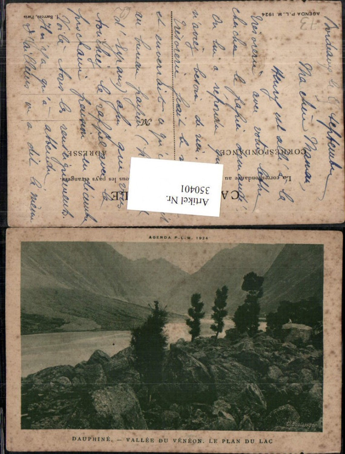 350401,Rhone-Alpes Isere Savoie Dauphine Vallee du Veneon Plan du Lac See