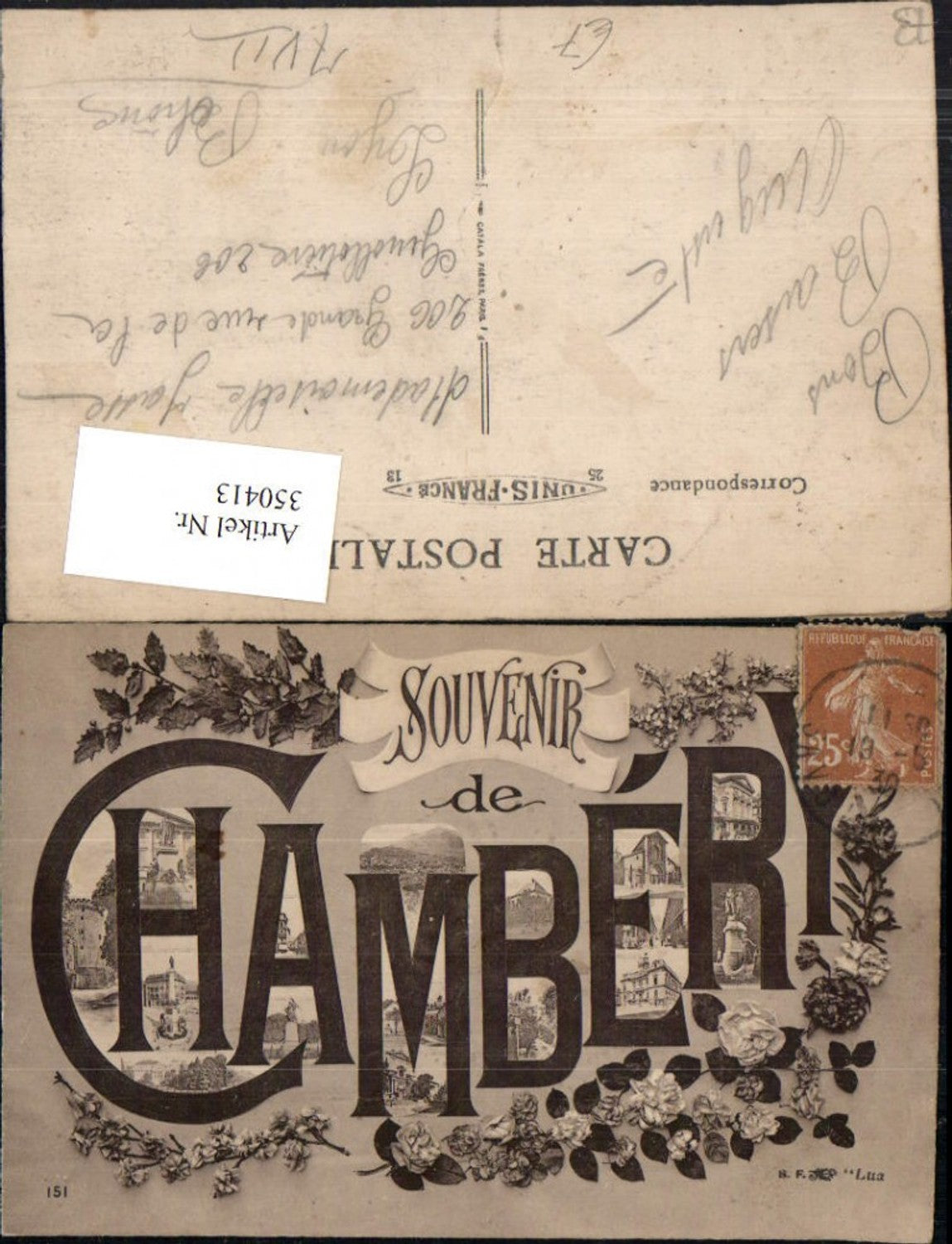 350413,Rhone-Alpes Isere Savoie Chambery Collage Mehrbildkarte Blumen