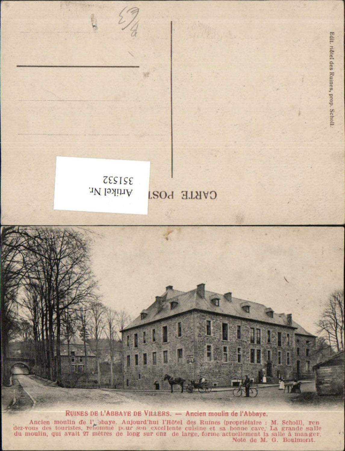 351532,Ruines de l'Abbaye de Villers Gebäude Kutsche