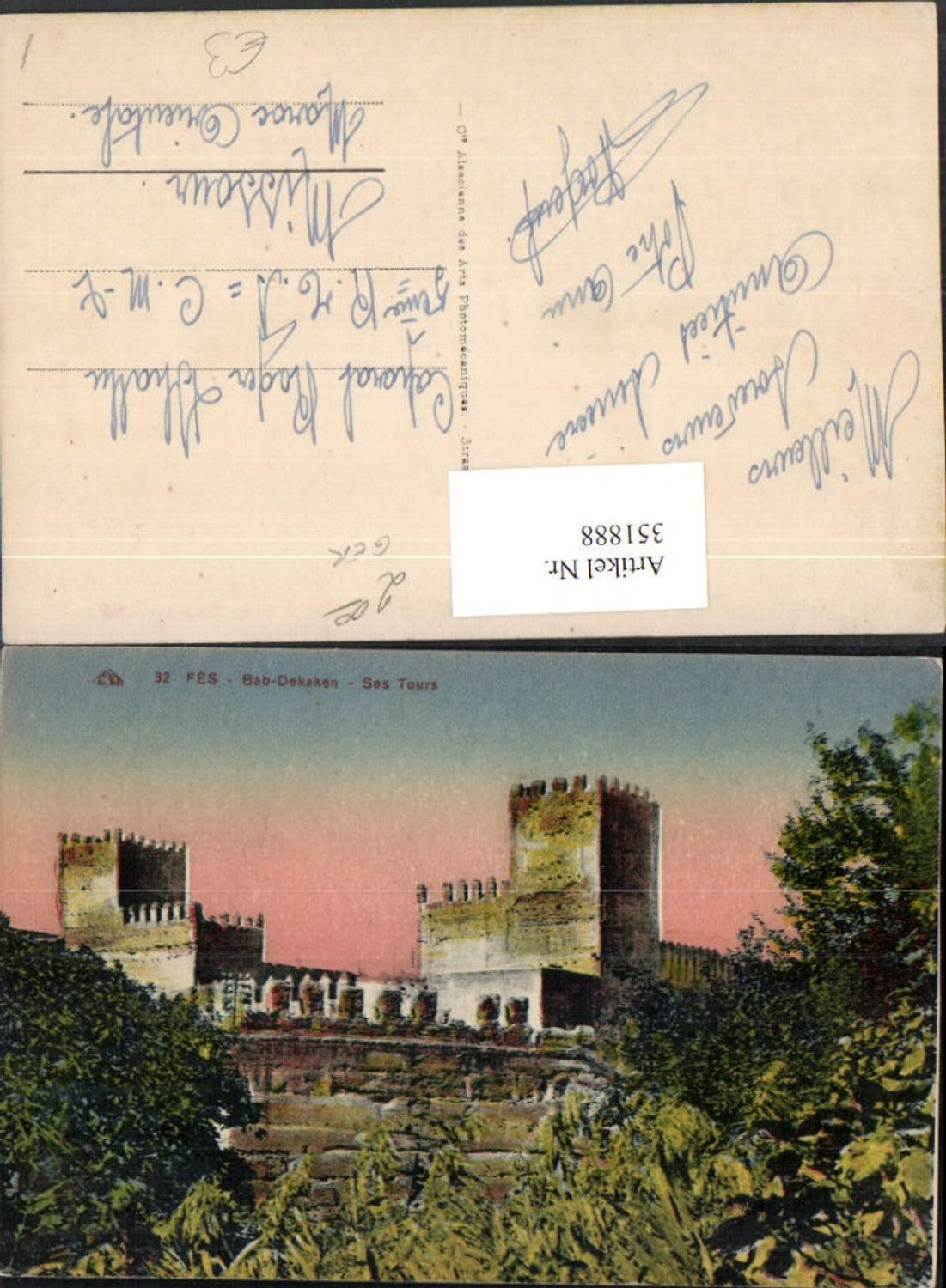 351888,Fes Bab-Dekaken Ses Tours Festung Türme