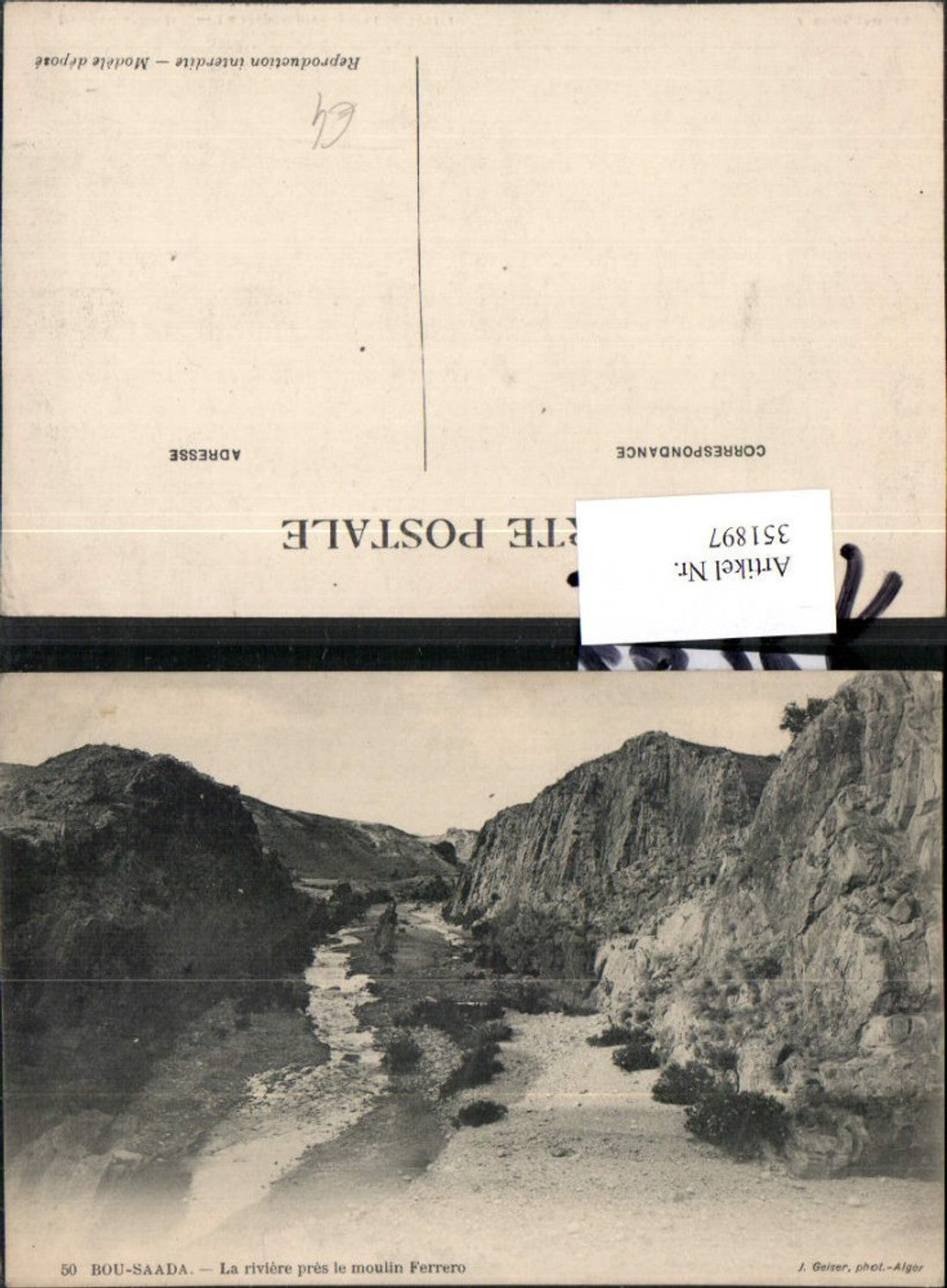 351897,Bou-Saada La riviere pres le moulin Ferrero Fluss
