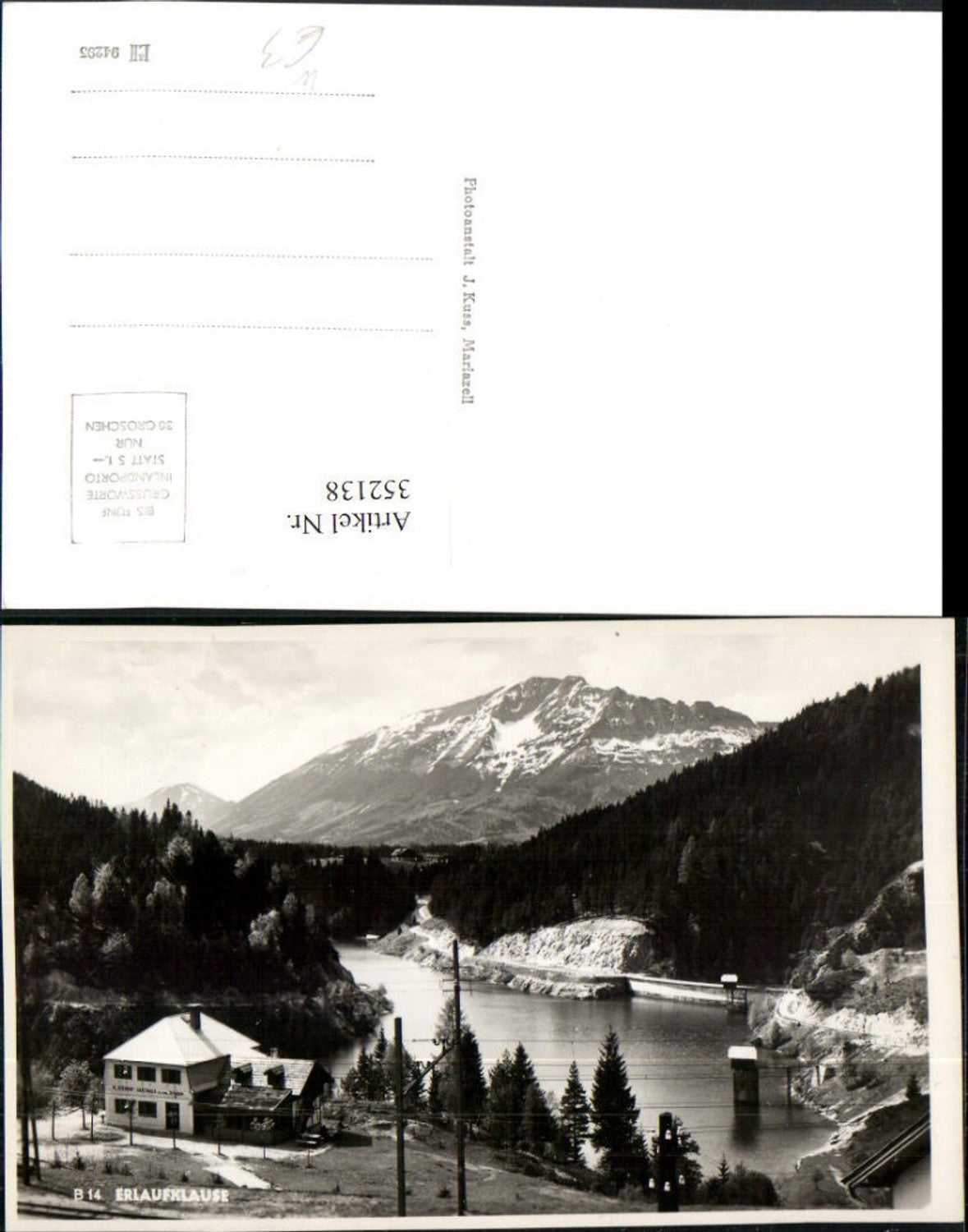 352138,Erlaufklause b. Mitterbach Gasthaus zu den Zinnen M. Steiner Bergkulisse