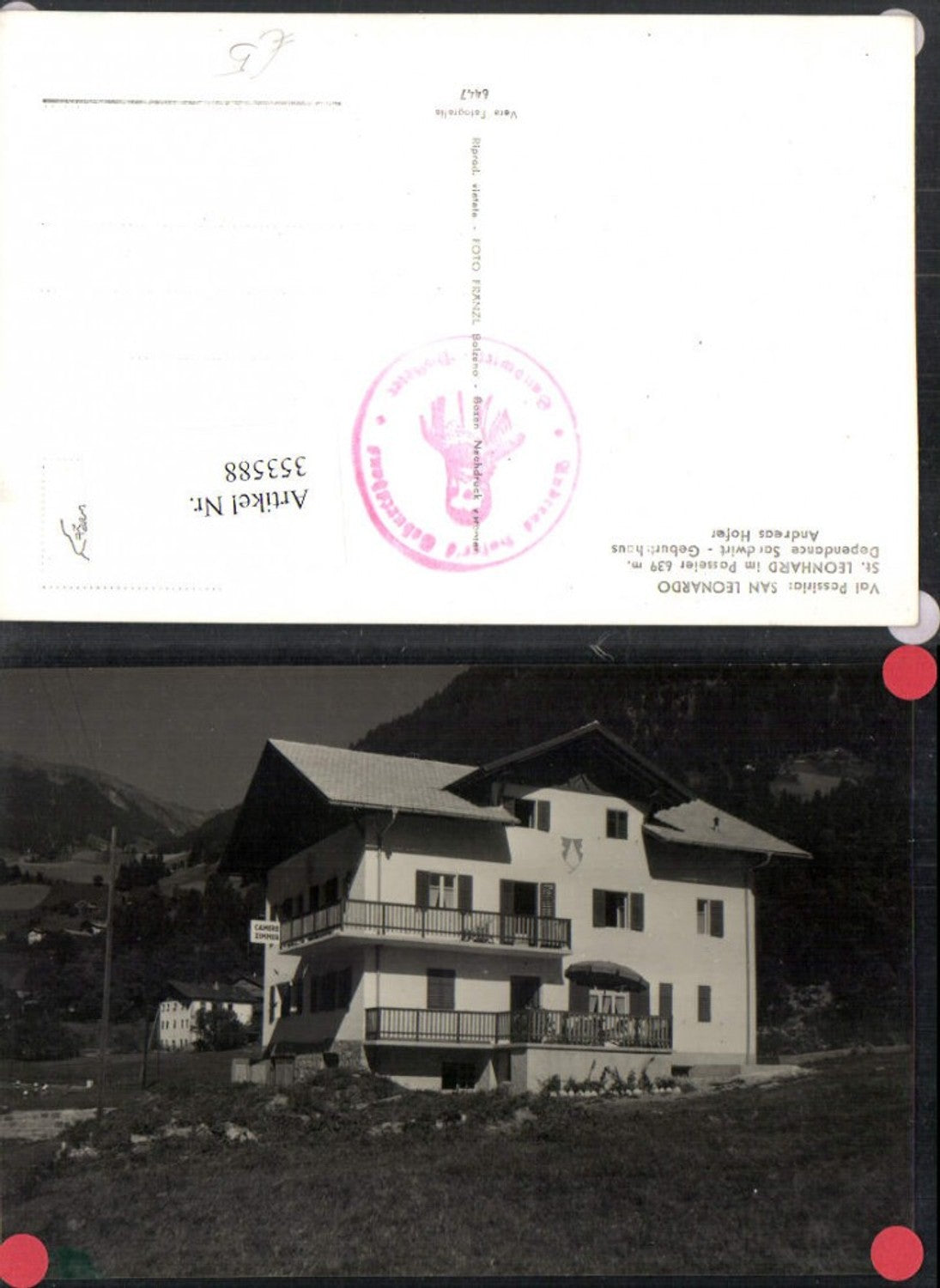 Alte Ansichtskarte – Old Postcard