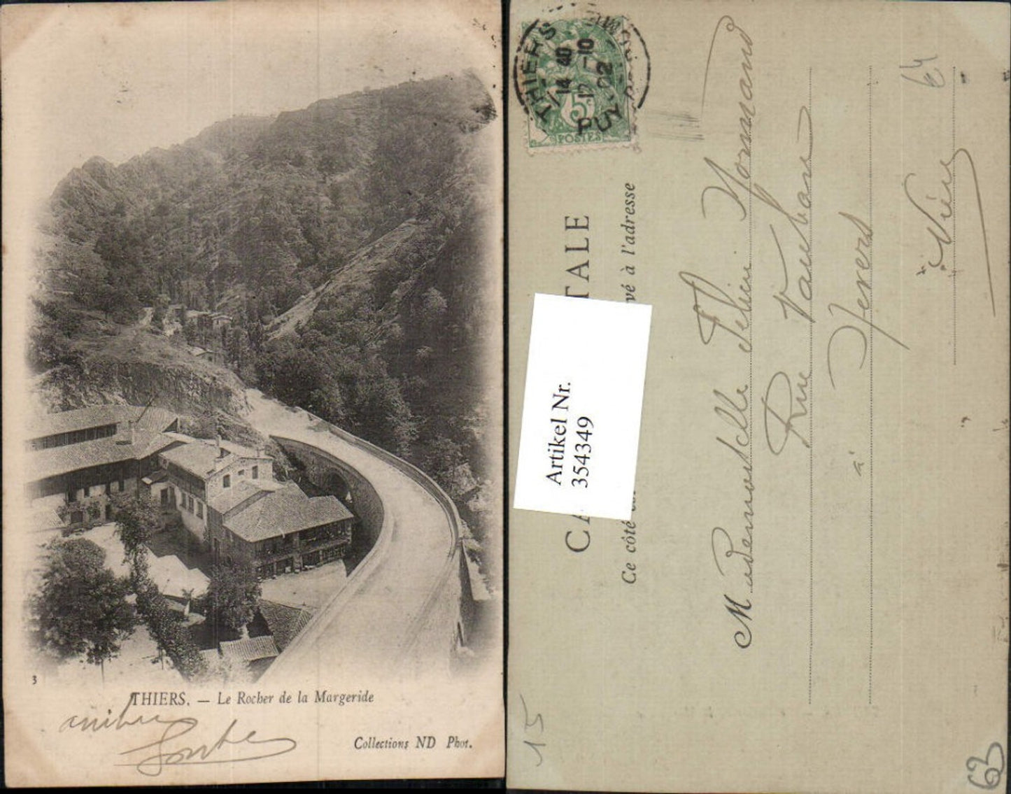 354349,Auvergne Puy-de-Dome Thiers Le Rocher de la Margeride Brücke