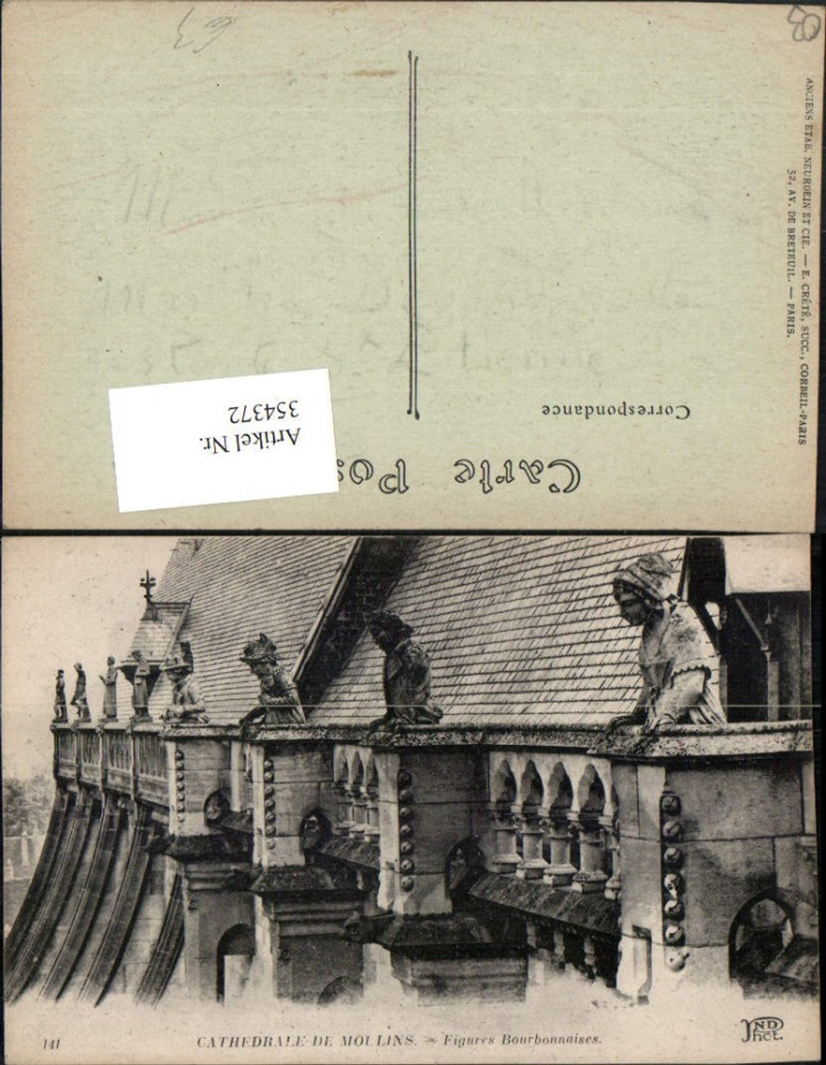 354372,Auvergne Allier Moulins Cathedrale Figures Bourbonnaises Kirche Figuren