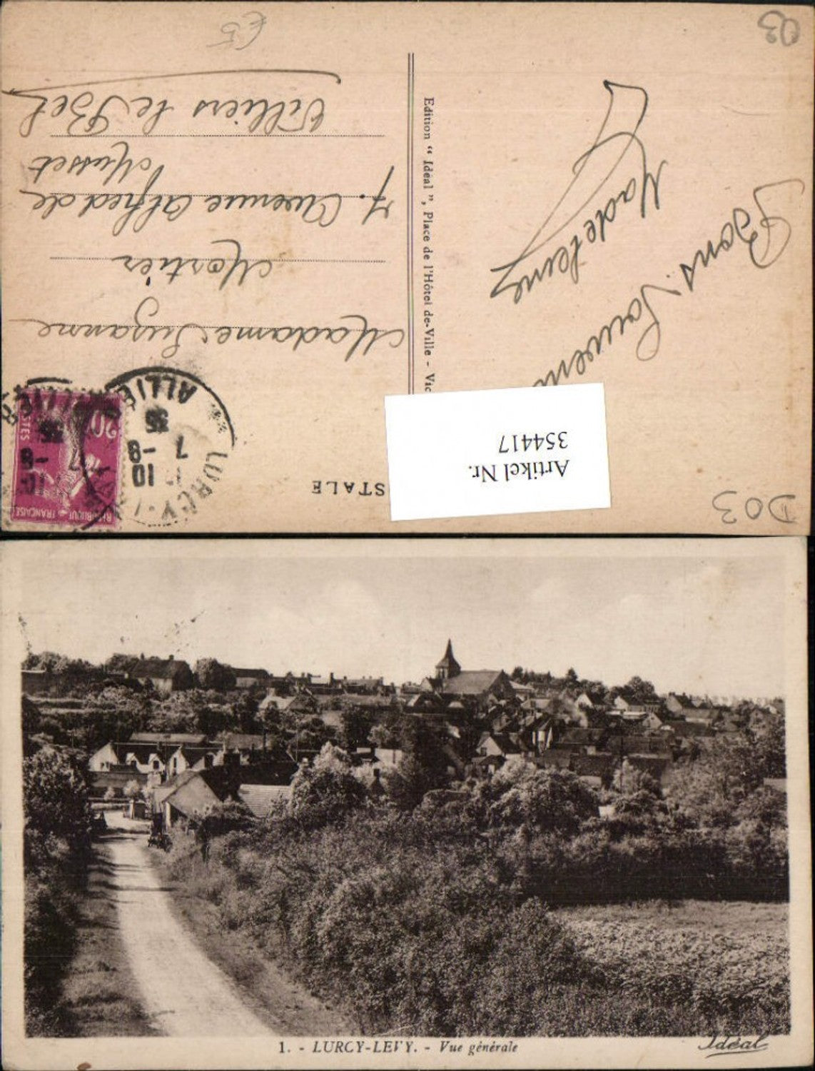 354417,Auvergne Allier Lurcy-Levy Vue generale Totale