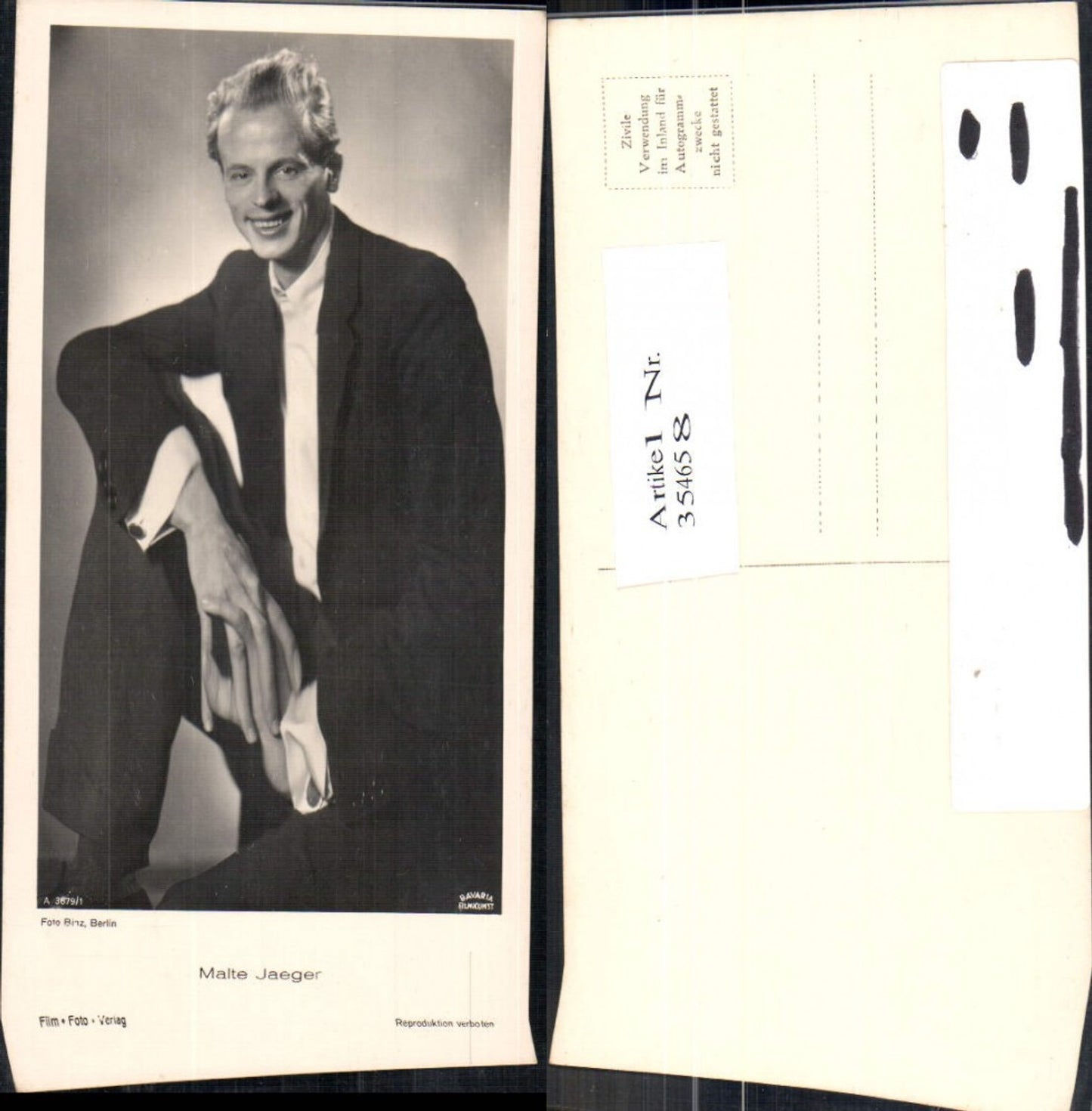 354658,Schauspieler Malte Jaeger pub Film Foto Verlag A 3679/1