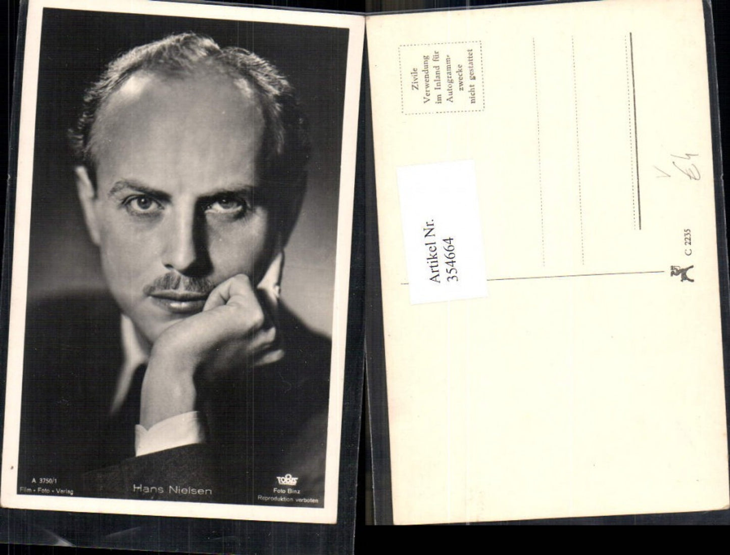 354664,Schauspieler Hans Nielsen pub Film Foto Verlag A 3750/1