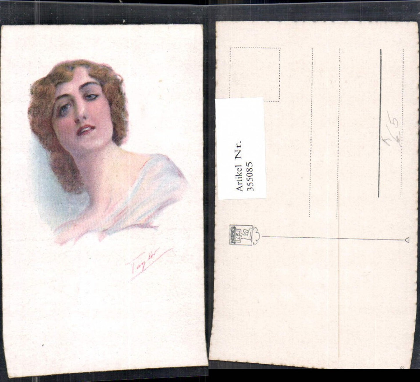 355085,Künstler Ak Taylor Frau Portrait
