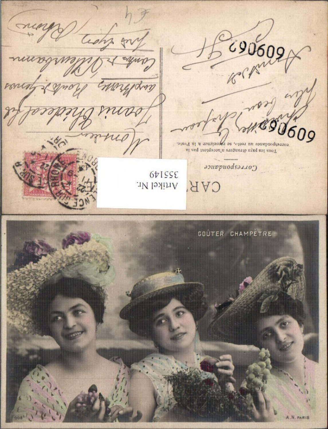355149,Frauen Hut Hüte Blumen Strauß Gouter Champetre