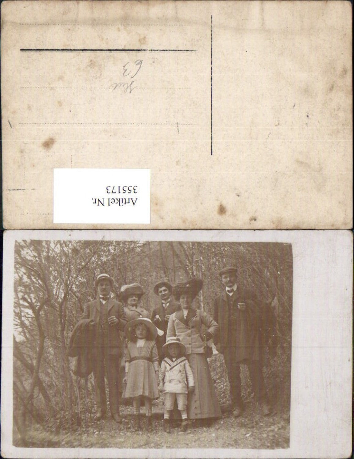 355173,Foto Ak Frauen m. Männer Kinder Uniform Matrosenanzug Gruppenbild