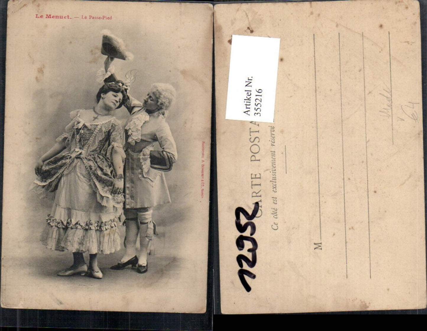 355216,Frau Mann Hut Mode Le Menuet Le Passe-Pied Mode pub A. Bergeret Nancy