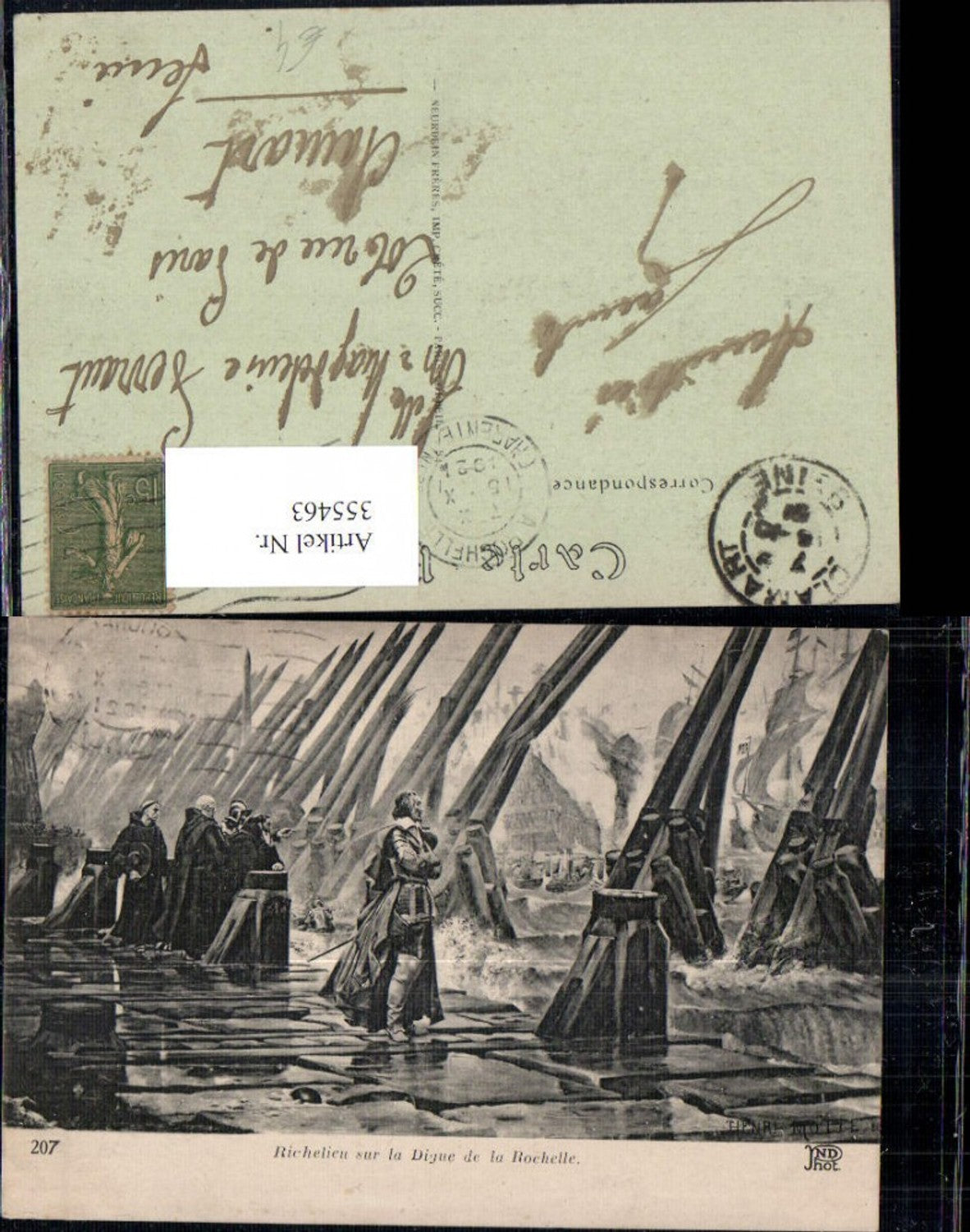 355463,Künstler Ak Henry Motte Richelieu sur la Digue de la Rochelle Frankreich Geschichte