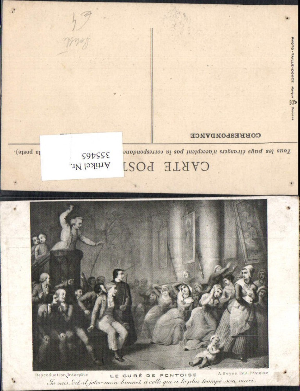 355465,Künstler Ak A. Seyes Le Cure de Pontoise Frankreich Geschichte Politik