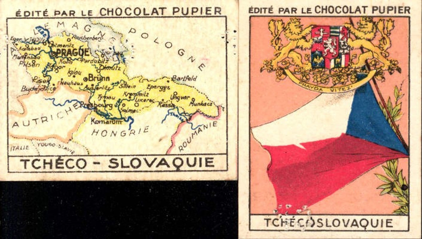 355611,2 Reklame Kärtchen Chocolat Pupier L Europe Tchecoslovaquie Page 16