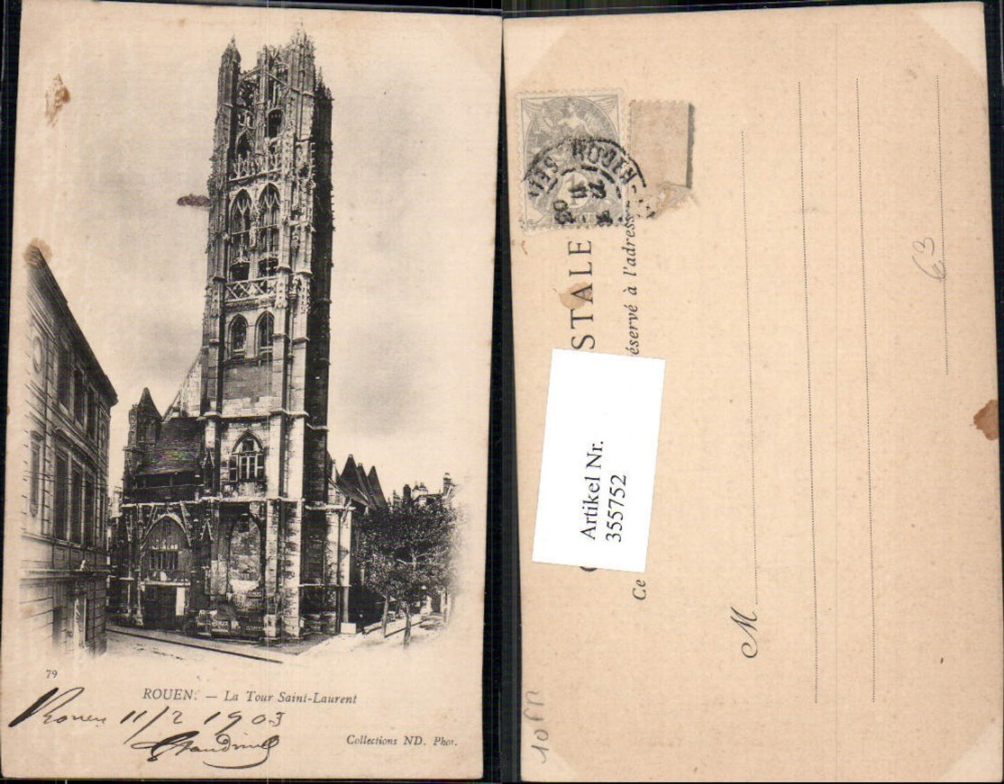 355752,Rouen La Tour Saint-Laurent Tower