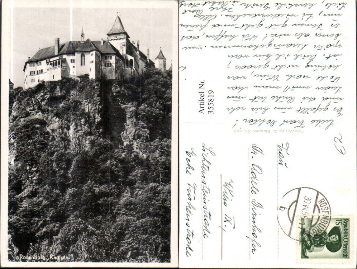 355819,Foto Ak Burg Rosenburg am Kamp Rosenburg-Mold