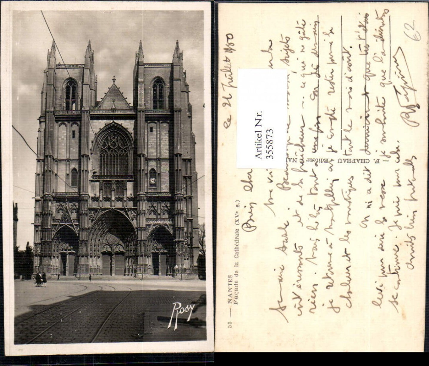 355873,Nantes Facade de la Cathedrale Kathedrale