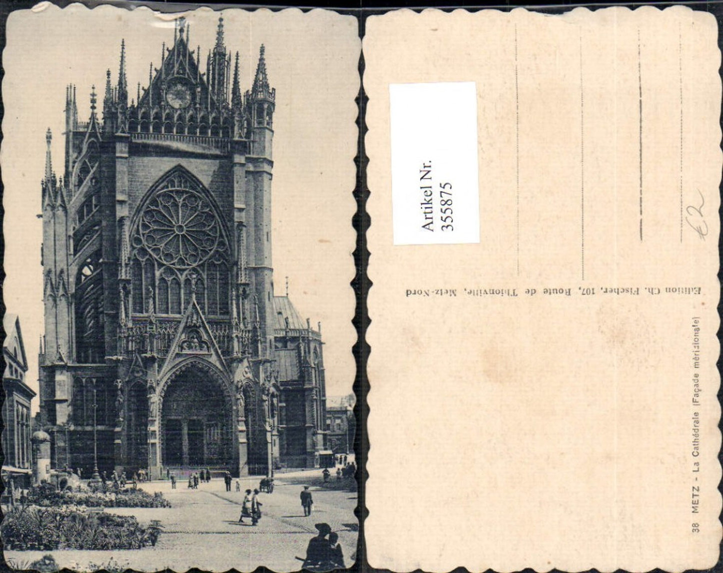 355875,Metz La Cathedrale Facade meridionale