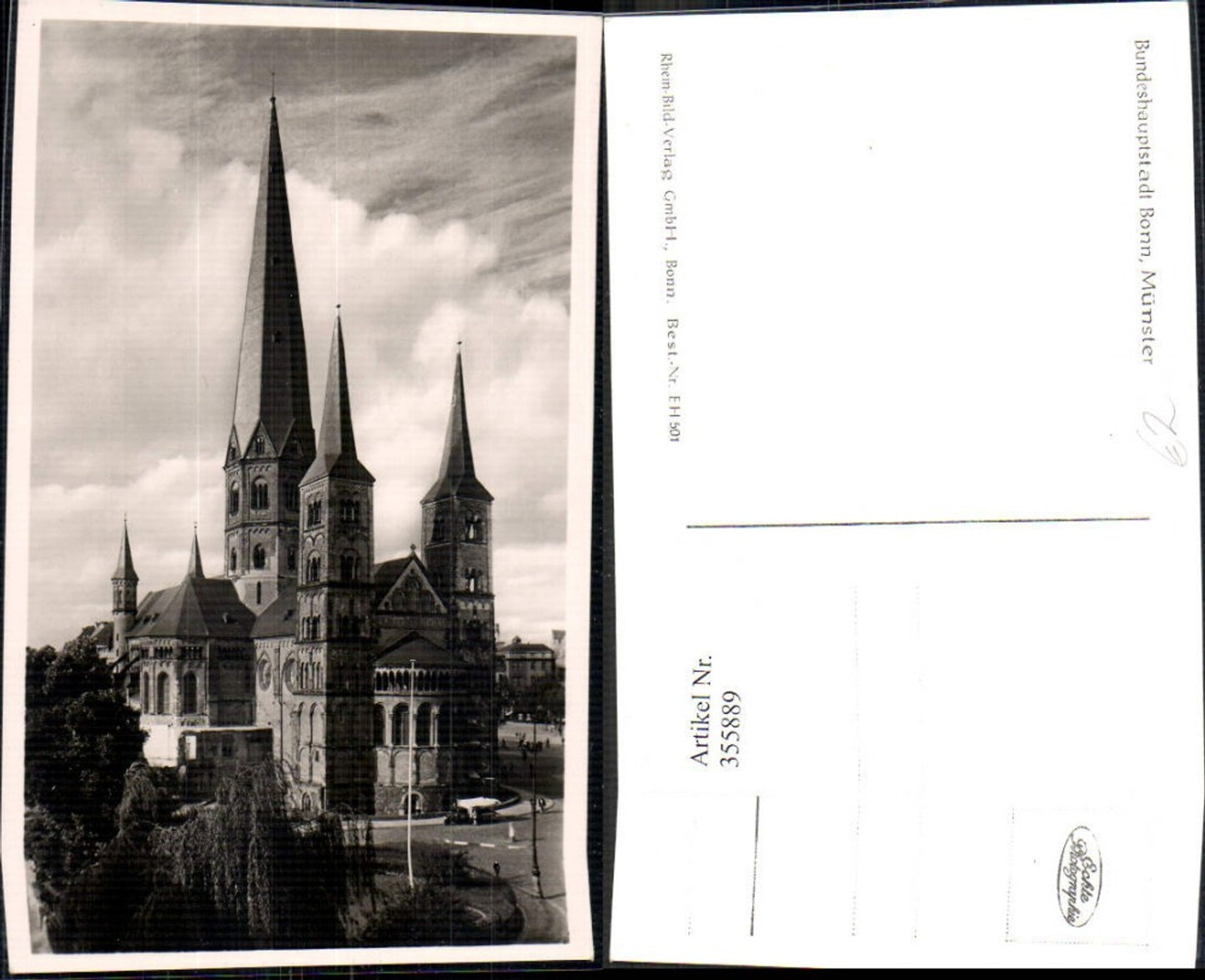 355889,Foto Ak Bonn Münster Dom Kirche