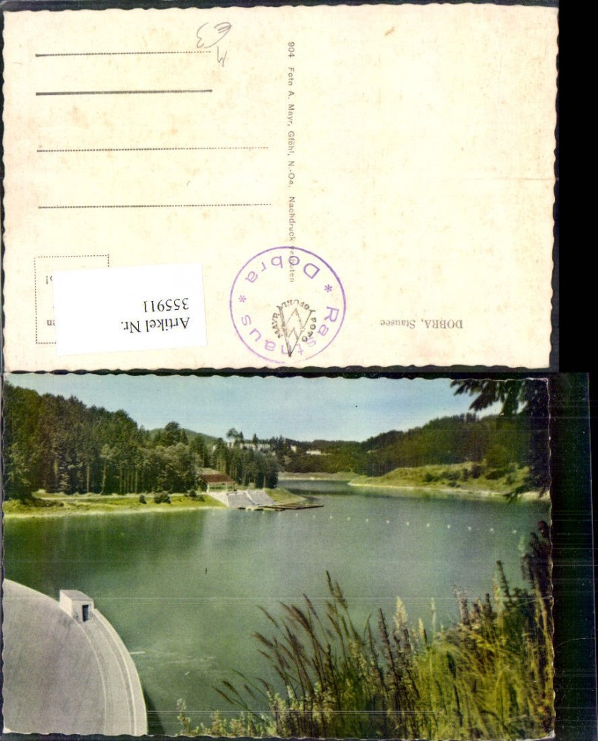 355911,Talsperre Kamp Stausee Dobra b. Rastenfeld Pölla