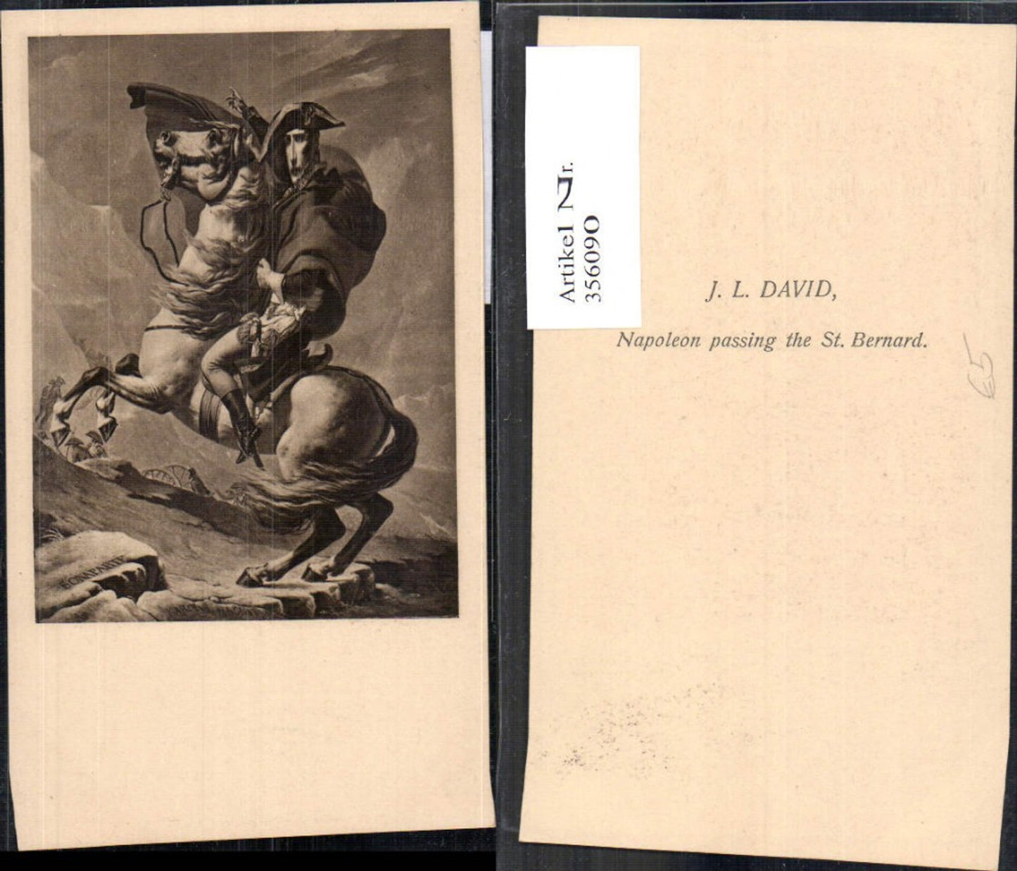 356090,Künstler Ak J. L. David Napoleon passing the St Bernard Adel Monarchie