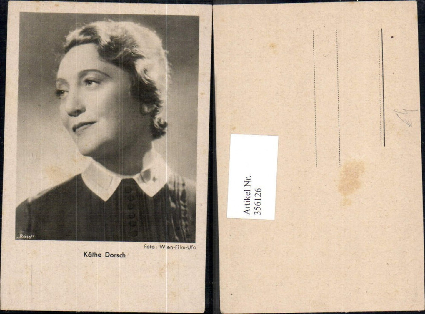 356126,Schauspielerin Käthe Dorsch pub Ross