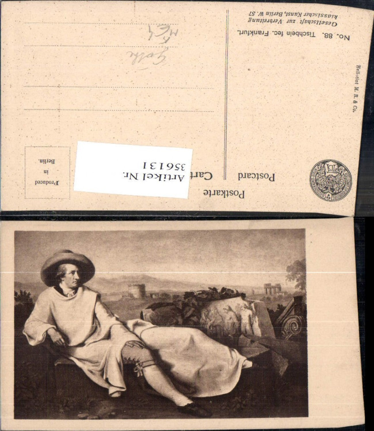 356131,Künstler Ak J. H. W. Tischbein Goethe i. Italien Lyriker Dichter