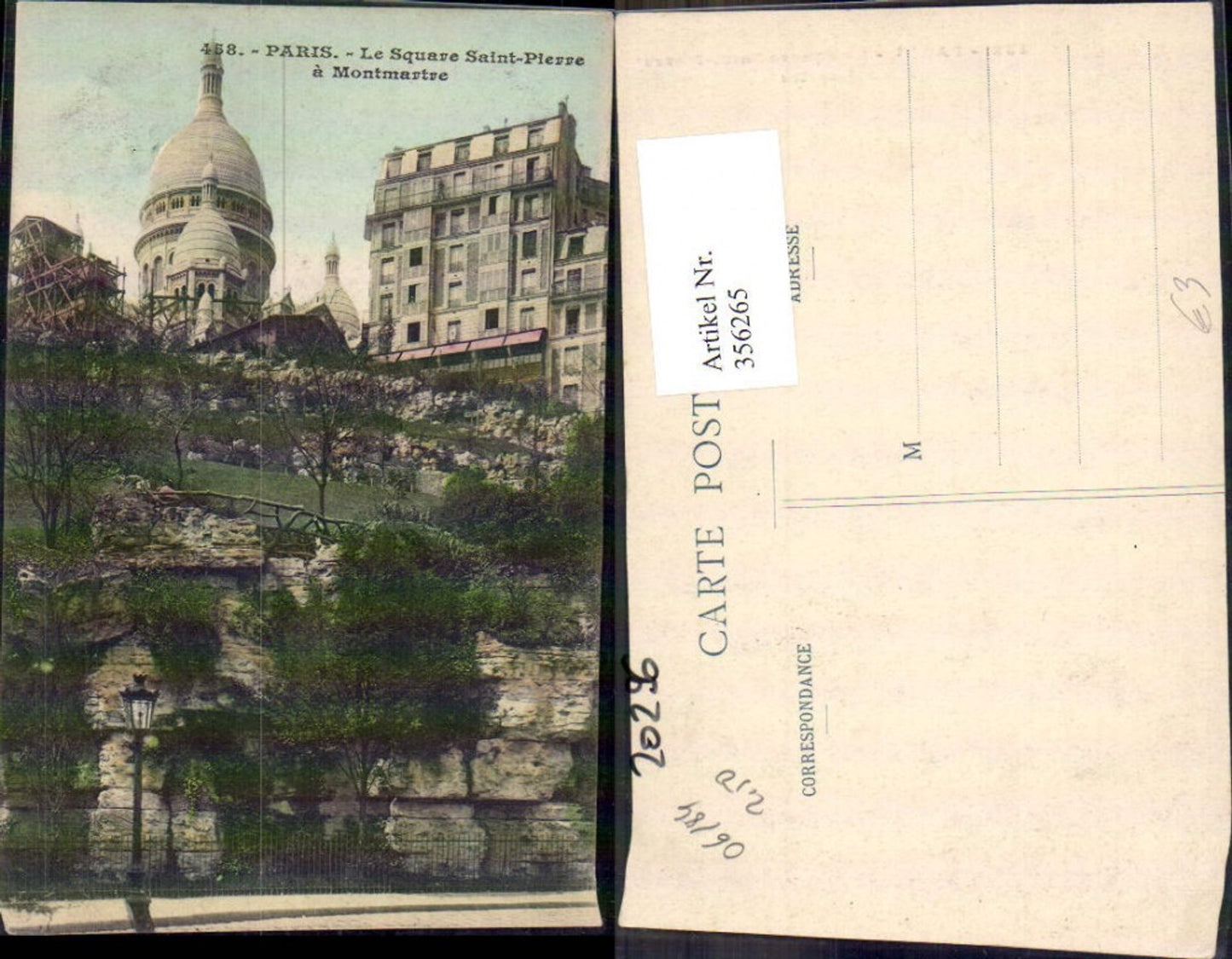 356265,Ile-de-France Paris Le Square Saint-Pierre a Montmartre Kirche