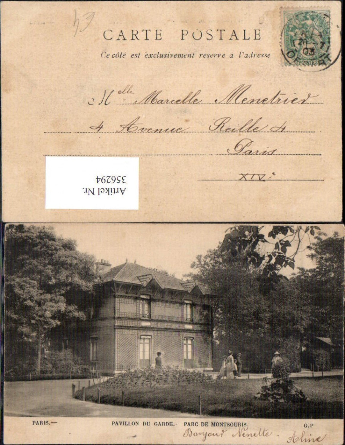356294,Ile-de-France Paris Pavillon du Garde Parc de Montsouris Gebäude Park