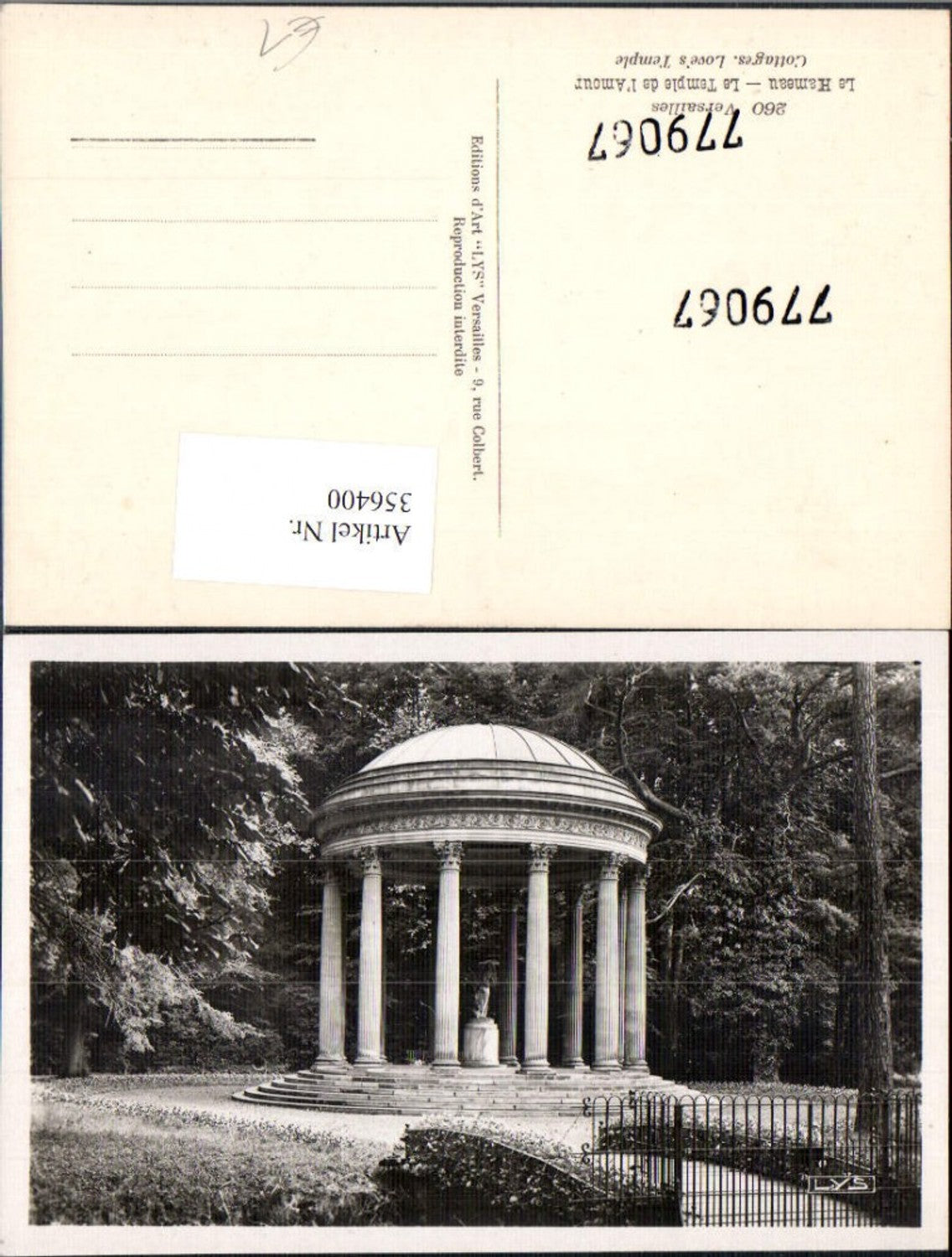 356400,Ile-de-Franche Yvelines Versailles Schloss Le Hameau Le Temple de l Amour Cottages Loves Temple Pavillon