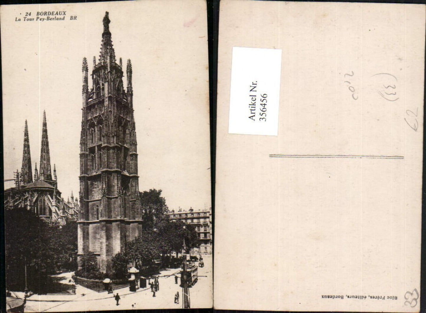 356456,Aquitanien Gironde Bordeaux La Tour Pey-Berland Turm