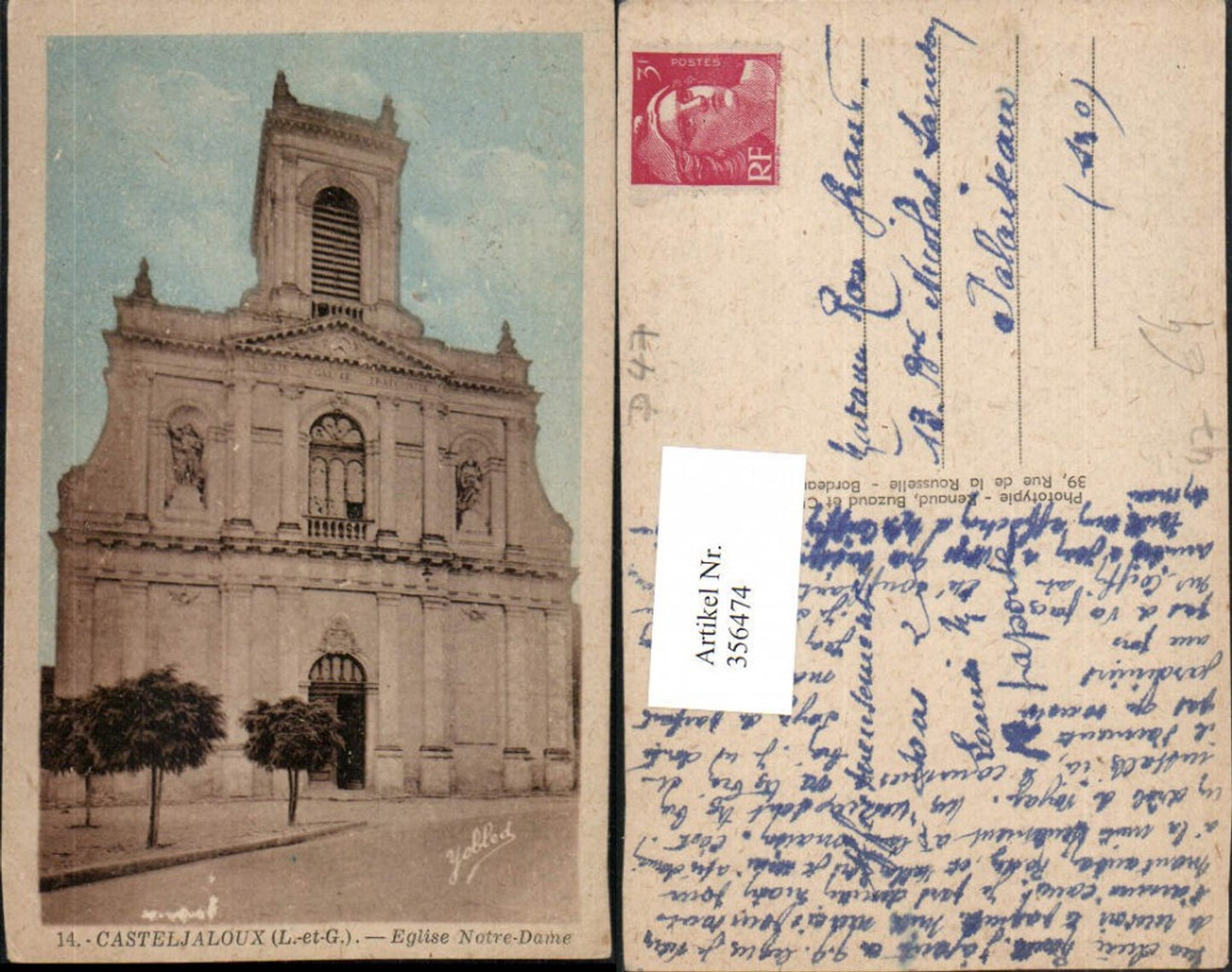 356474,Aquitanien Lot-et-Garonne Casteljaloux Eglise Notre-Dame Kirche