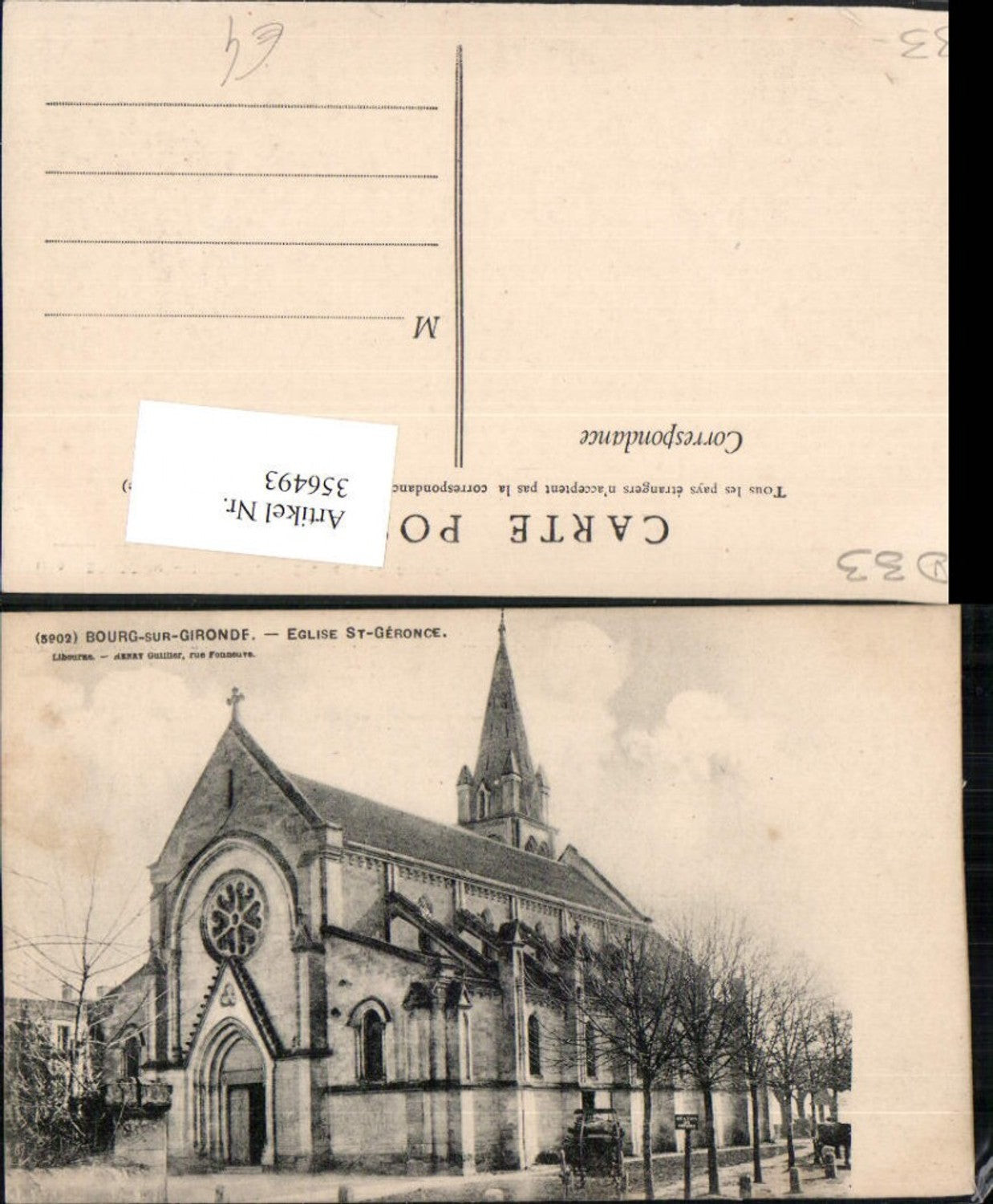 356493,Aquitanien Gironde Bourg-sur-Gironde Eglise St-Geronce Kirche