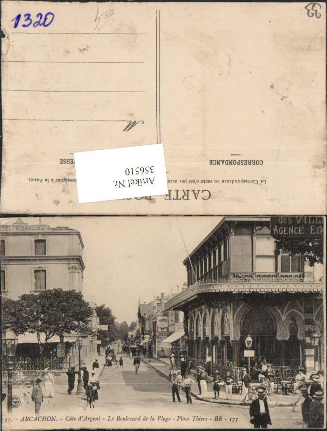 356510,Aquitanien Gironde Arcachon Le Boulevard de la Plage Place Thiers Straßenansicht
