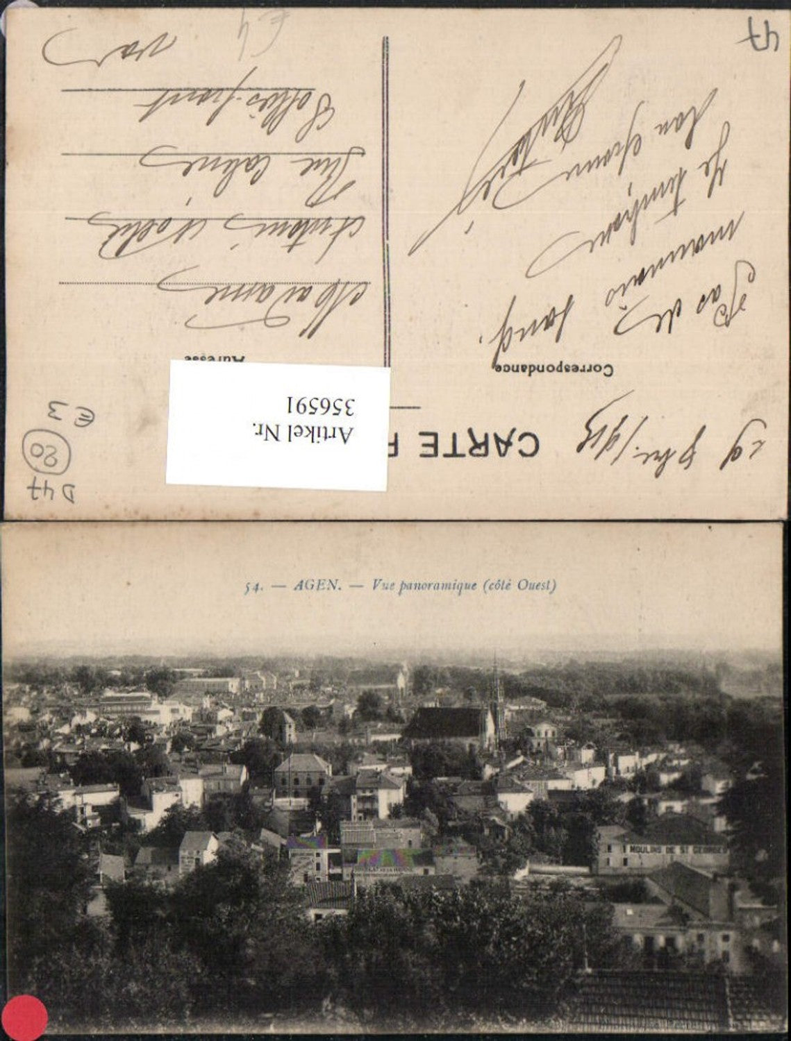 356591,Aquitanien Lot-et-Garonne Agen Vue panoramique Totale