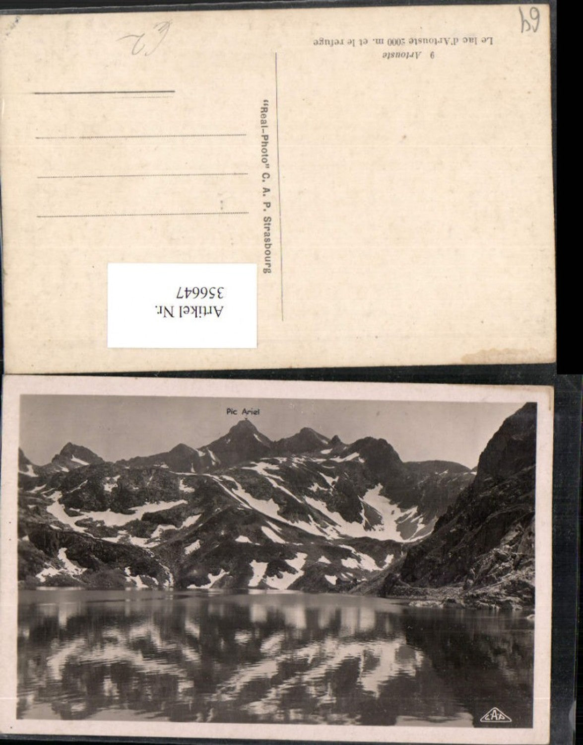 356647,Aquitanien Pyrenees-Atlantiques Artouste Le lac d'Artouste et le refuge See Bergkulisse